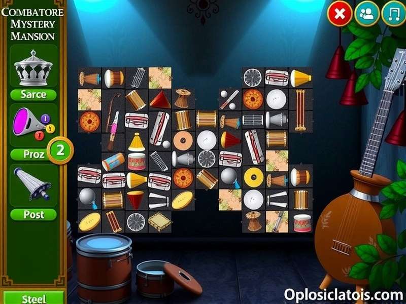 Coimbatore Mystery Mansion Gameplay - Musical Puzzle Coimbatore Mystery Mansion gameplay showing a puzzle involving traditional Tamil musical instruments