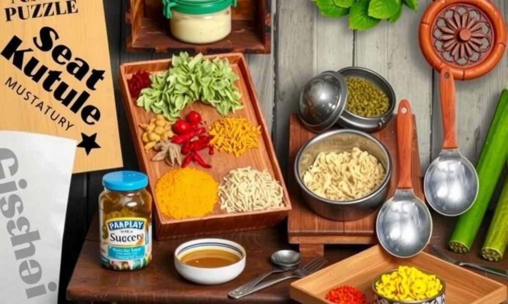 Coimbatore Mystery Mansion - Kitchen Puzzle Coimbatore Mystery Mansion kitchen puzzle showing traditional Indian spices and cooking utensils